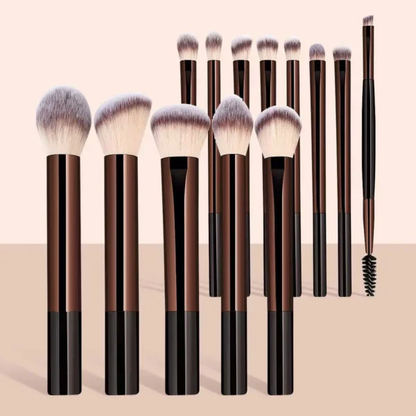 13PCS Makeup Brush Set Foundation Concealer Powder Eyeshadow Blush Brush Kabuki Blending Cosmetic Beauty Tool for Face - Image 2