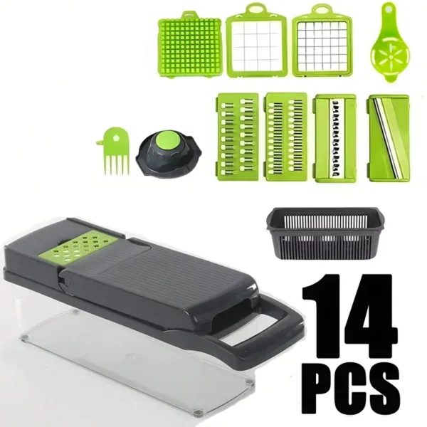 14/16 IN 1 Slicer Vegetable Food Chopper Vegetable Cutter Tomato Carrot Grater Cheese French Onion Shredders Kitchen Tool - Image 7