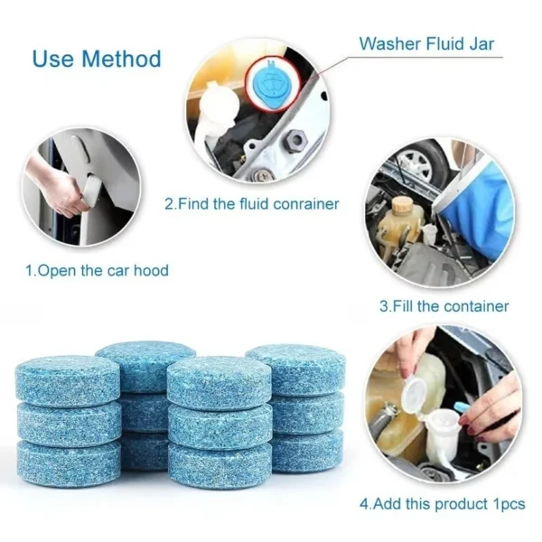 Solid Cleaner Car Windscreen Cleaner Effervescent Tablet Auto Wiper Glass Solid Cleaning Concentrated Tablets Detergent - Image 6