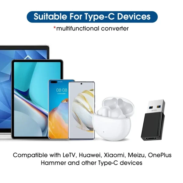 USB-C To USB-A Female To Male Adapters 5Gbps High-speed Data Transfer Phone Converters Type C To USB3.0 Connectors for Keyboard - Image 5