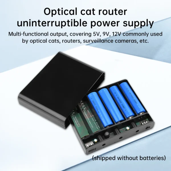 DC UPS 5V 9V 12V Output 6x 18650 Battery  Uninterrupted Power Supply DIY Power Bank Box for House Router Cellphone Tablet Modem - Image 2