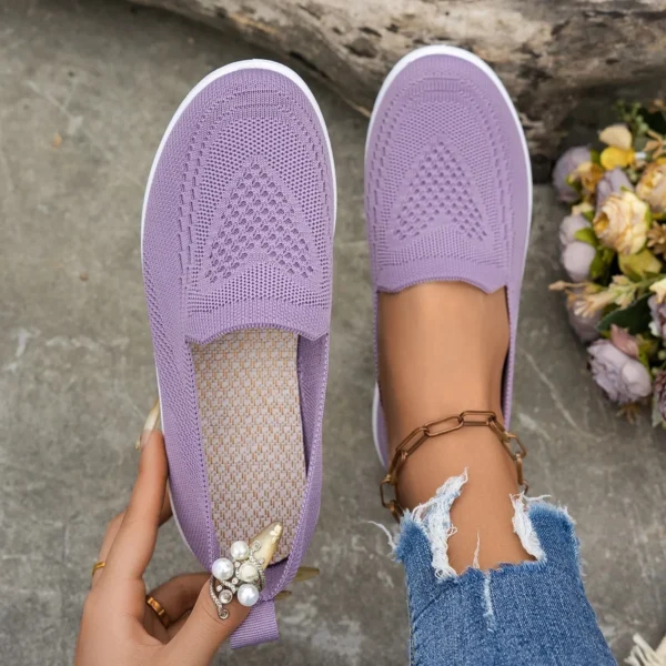 Summer New Women's Mesh Slip-On Casual Shoes Breathable Comfortable Fashionable One-Step Shoes Easy to Wear And off Shoes - Image 6