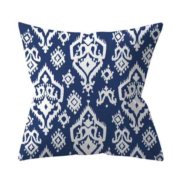 Navy Blue Mandala Nordic Geometric Pillowcase 45x45 Cushion Cover Decorative Pillow Sofa  Home Decor Polyester - Image 30