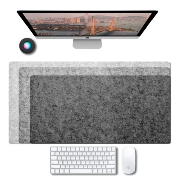 Soft Breathable Large Computer Desk Mat Wool Felt Laptop Anti-Slip Mats Gamer Mouse Pad Simple and Comfortable for Cold Weather - Image 4