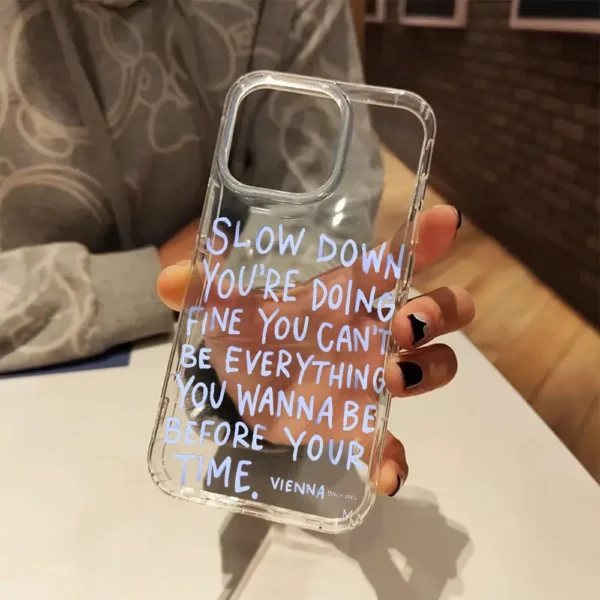 Inspirational Quote Aesthetic Clear Phone Case For iPhone 17 16 Pro Max Cases iPhone 15 14 13 12 11 XS XR 7 8 Plus Acrylic Cover