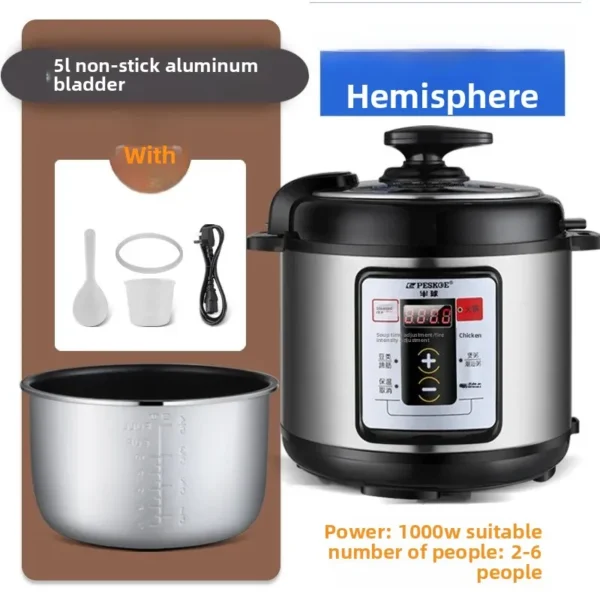 Smart Appointment Electric Pressure Cooker Home Use Mini Non-stick 3-4L Timed Multi-function Pressure Pot for Rice Cooking - Image 6
