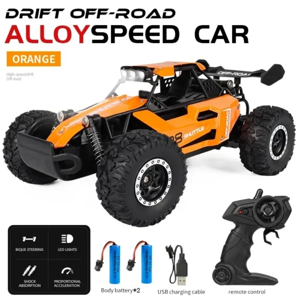 New RC Car 1:16 2WD with LED Light 2.4G 20KM/H High Speed Off-Road Climbing Remote Control Car Toy Gifts for Boys Girls Kids - Image 8