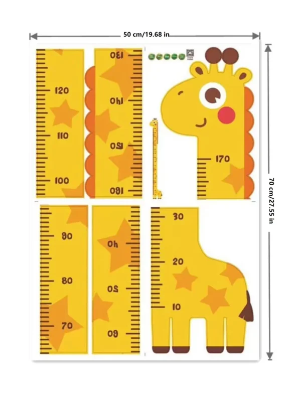 Cute Cartoon Height Sticker Unicorn Dinosaur Giraffe Wall Height Measuring Ruler Stickers For Kids Room Kindergarten Decor - Image 6