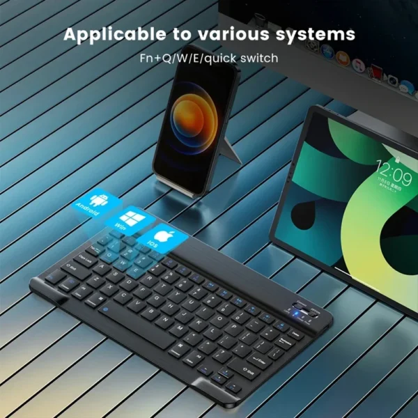Bluetooth-Compatible Wireless Keyboard Rechargeable Wireless Gaming Keyboard For iOS Android Windows Smart Phone ipad PC Laptop - Image 4