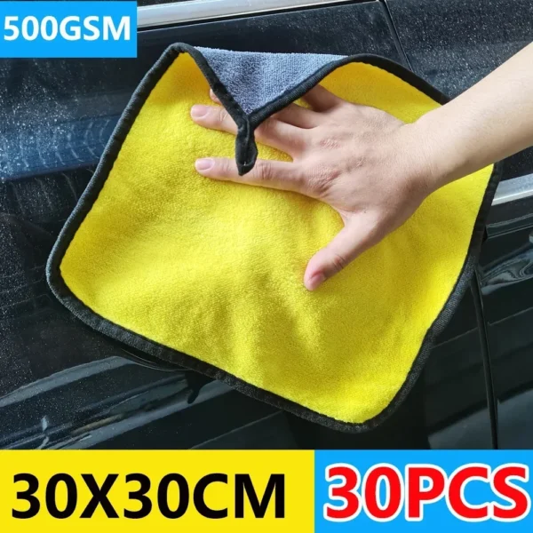 3/10/40Pcs Microfiber Car Cleaning Towel Thicken Soft Drying Cloth Car Body Washing Towels Double Layer Clean Rags Detailing - Image 10
