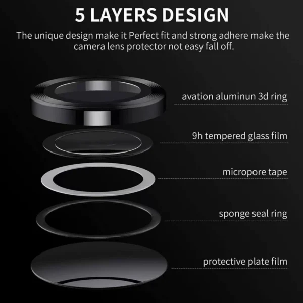 Metal Camera Lens Protective Film For Tecno Camon 40 Pro 5G Metal Ring Camera Protectors For Camon 40 Pro Camon40 Len Glass - Image 4
