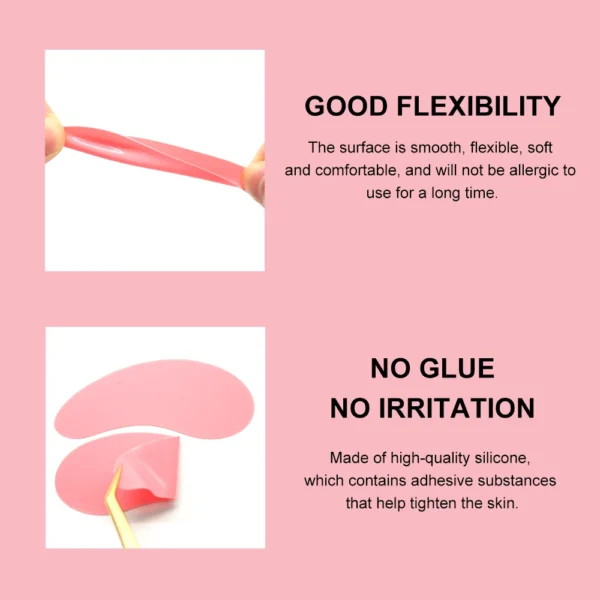 1Pair Reusable Eyepads Silicone Eye Patches Under Eyepads Anti Wrinkle Mask Patch Eyelash Extension Spacer Gel Patch Makeup Tool - Image 4