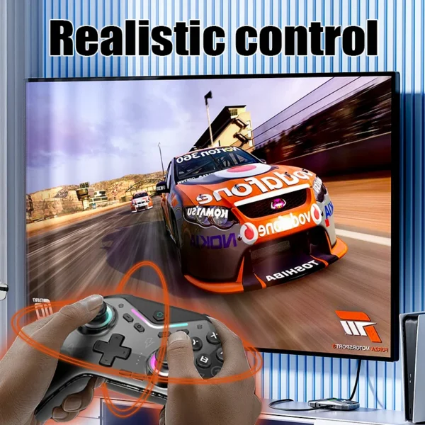 CM-619 switch game controller supports IOS/Android/PC   dual motor wireless controller with dazzling light - Image 4