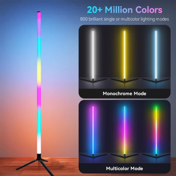 Floor Lamp Plastic 105cm Floor Lamps For Living Room Decor Led Lamp 5w/36v Rgb Lights Smart Bedroom Home Nordic Minimalist Light - Image 4