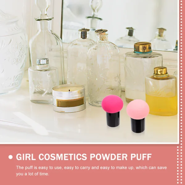 6pcs Mushroom Powder Puff Women Makeup Tools Durable Sponges Strong Grip No Smell Non Fading For Foundation - Image 6