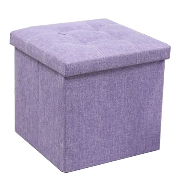 Storage Stool Foldable Large Capacity Waterproof Bedroom Bench Foot Rest Stool with Padded Seat Sundries Organization Pouf - Image 9