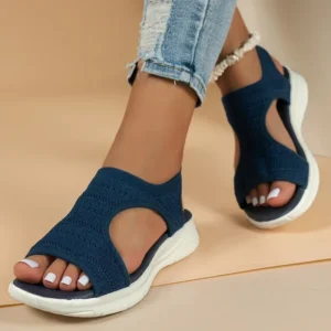 Women Sandals Open Toe Wedge Sandals Ladies Summer New Mesh Fish Platform Sandals Women Light Casual Shoes Women Zapatillas Muje