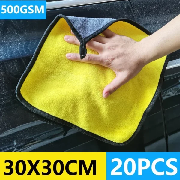 3/10/40Pcs Microfiber Car Cleaning Towel Thicken Soft Drying Cloth Car Body Washing Towels Double Layer Clean Rags Detailing - Image 16