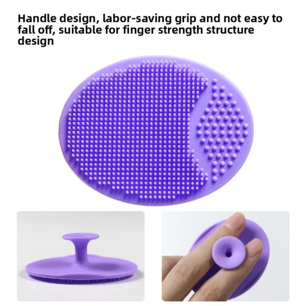 ‌Silicone Scalp Massager Brush - 2-in-1 Shampoo & Facial Cleanser Exfoliator for Sensitive Skin/Hair Care - Image 4