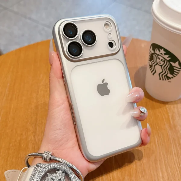 17 ProMax Electroplating Large Window Matte Case For iPhone 17Pro 17 Air Max Ultra Thin Transparent PC Hard Cover with Lens Film - Image 7