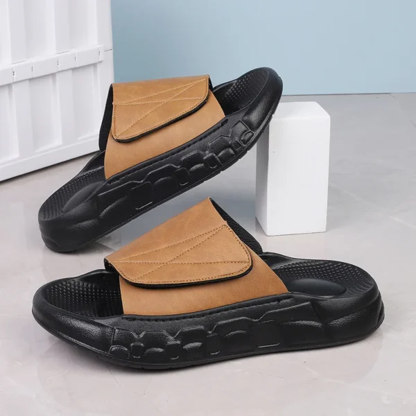 Summer Men's Casual Slip-On Sandals - Anti-slip, Breathable, Cool and Soft, Quiet Indoor and Outdoor Slippers - Image 4