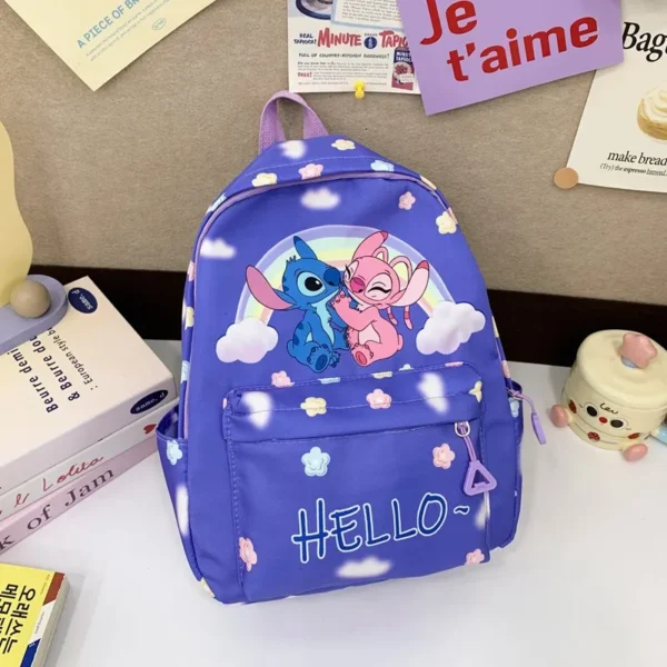 Stitch Backpack, Student Daypack, Lightweight Schoolbag, Adjustable Shoulder Straps Zipper Closure for School Season & Daily Use - Image 3