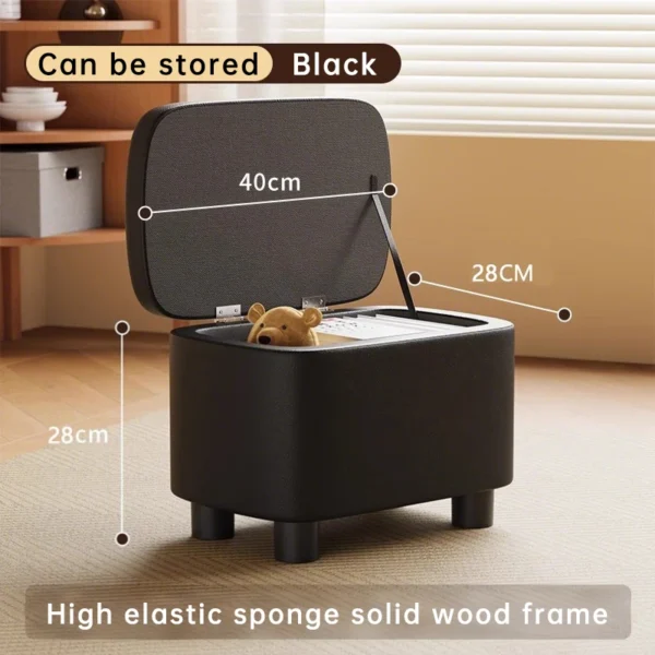 Modern Simple Organizer Stool Ottomans Creative Household Comfortable Sofa Upholstered Living Room Sofa Can Storage - Image 12