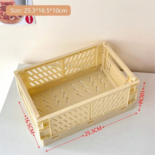 Foldable Storage Box with Handles Collapsible Crate for Toys, Cosmetics & Desk Organization - Image 9
