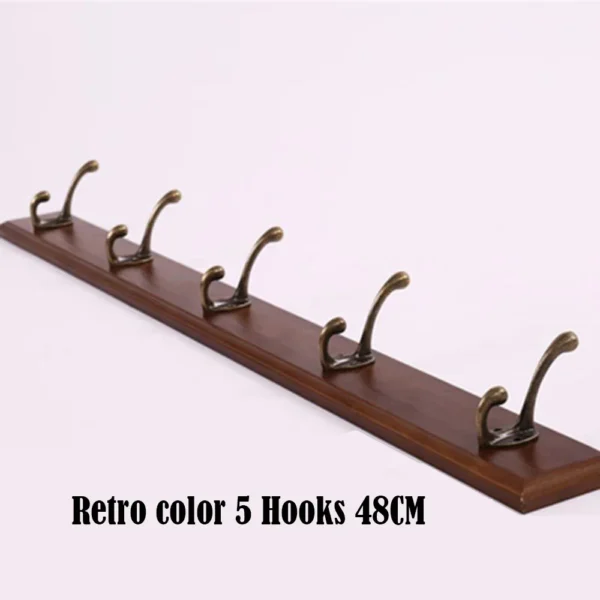 Wall Mounted Solid Wood Coat Rack with Hooks Hats Clothes Hanger Closet Organizer Perchero Furniture for Hallway Entrance Decor - Image 9
