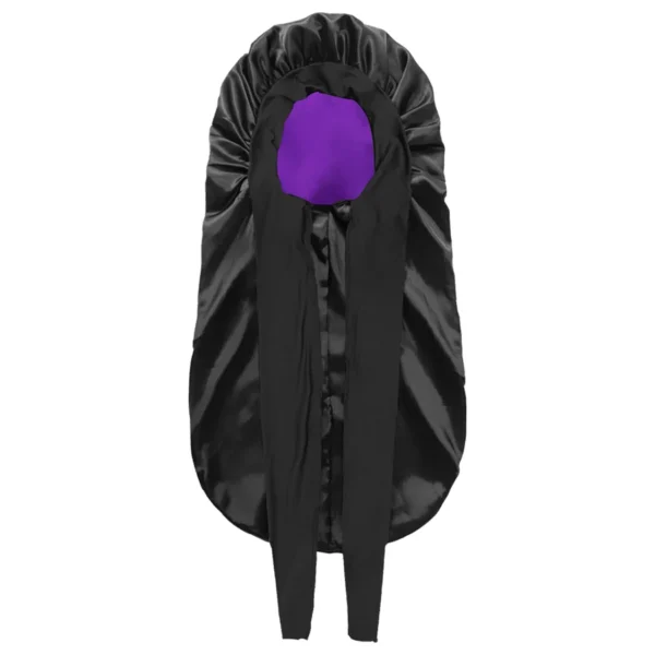 Extra Large Hair Long Silk Bonnet Cap With Elastic Satin Hair Band Comfortable Head Cover Night Sleep Hat For Sleeping Shower - Image 14