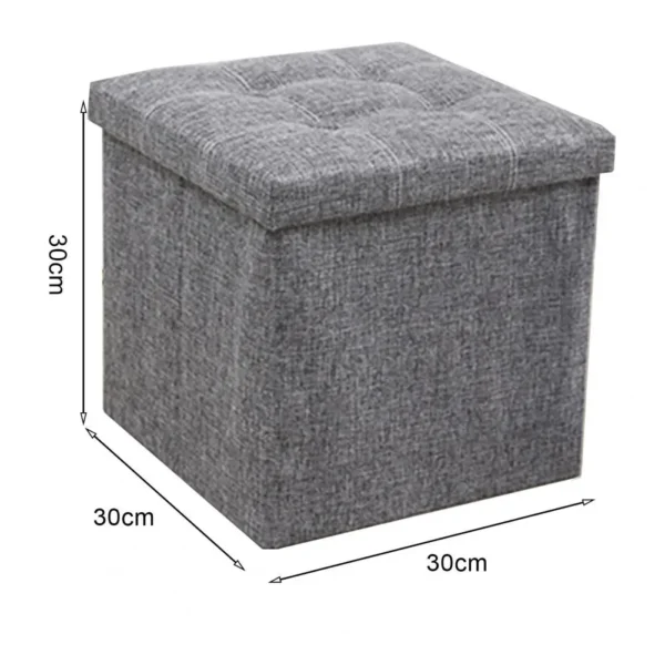 Storage Stool Foldable Large Capacity Waterproof Bedroom Bench Foot Rest Stool with Padded Seat Sundries Organization Pouf - Image 6