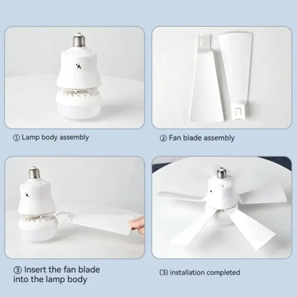 Ceiling Fan LED With Light Remote Control Dimmable 30W E27 Base Modern Smart Wireless Fans Lighting For Bedroom and Living Room - Image 6