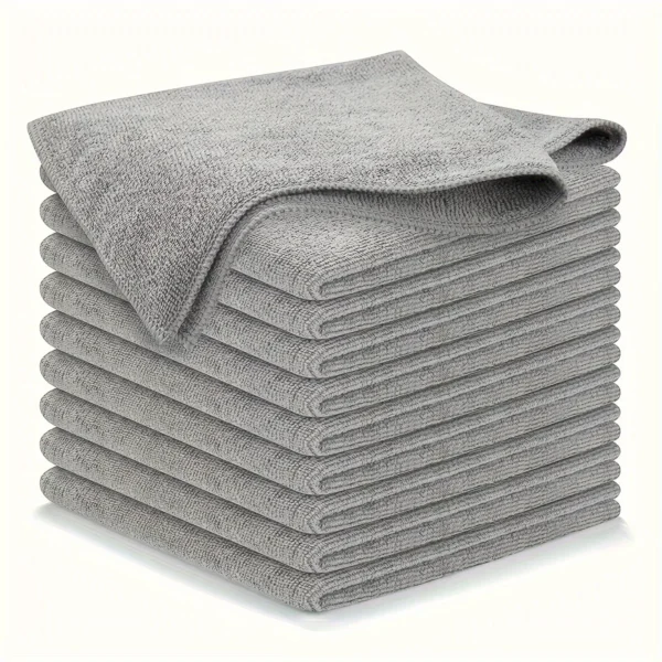 5/10/20pcs Kitchen Towel, Ultra-fine Fiber Light Gray Cleaning Cloth Set, Absorbent, Soft And Stain-removing Cloth - Image 8