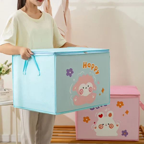 Cube Folding Toys Storage Box Kids Toys Organizer Box Felt Cloth Fabric Storage Basket For Cartoon Animal Nursery Toy Bins Home - Image 3