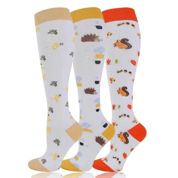 58 Styles 3 Pairs/Pack Compression Socks Knee High 30MmHg  Women Men Sports Socks Edema Diabetes Varicose Veins Running Socks - Image 29