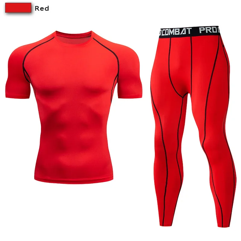 2pcs Men Compression Sportswear Suit Elastic Training Sports Yoga Sets Workout Jogging Fitness Clothing Tracksuit Pants Sporting 13 2pcs Men Compression Sportswear Suit Elastic Training Sports Yoga Sets Workout Jogging Fitness Clothing Tracksuit Pants Sporting - Image 13