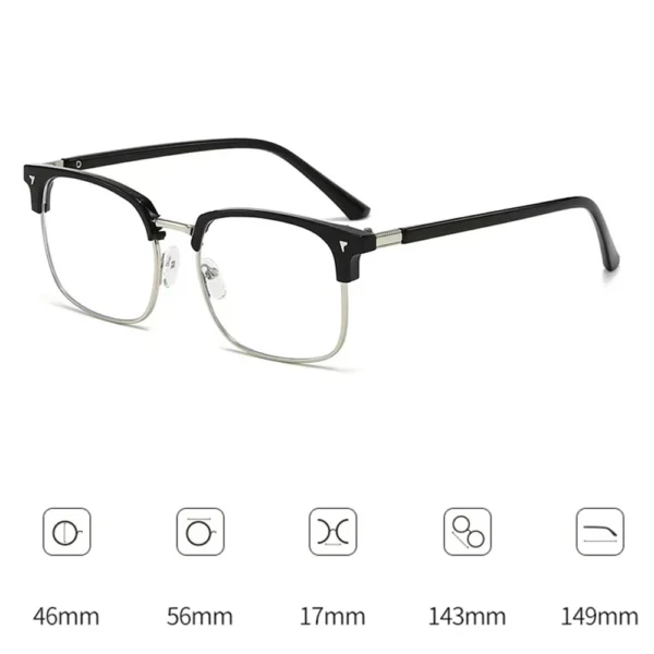 Man Photochromic Colored Glasses Half Frame Anti Blue Light Glasses Eye Protection Ultra Light Eyepiece Computer Goggles - Image 6