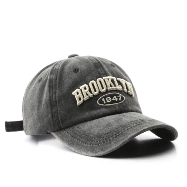 Retro brooklyn Letter Embroidery Baseball Caps Spring Summer Men Women Cotton Adjustable Casual Hat Hip Hop Streetwear Sun Hats - Image 7