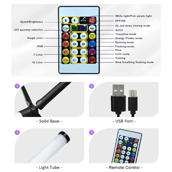 Floor Lamp Plastic 105cm Floor Lamps For Living Room Decor Led Lamp 5w/36v Rgb Lights Smart Bedroom Home Nordic Minimalist Light - Image 3