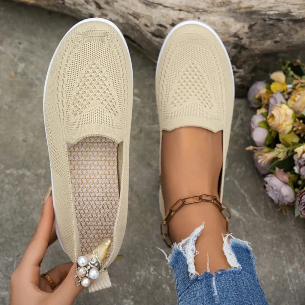 Summer New Women's Mesh Slip-On Casual Shoes Breathable Comfortable Fashionable One-Step Shoes Easy to Wear And off Shoes - Image 8