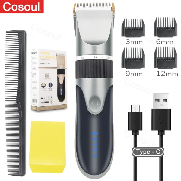 Hair Clipper Electric Barber Hair Trimmers For Men Adults Kids Cordless Rechargeable Hair Cutter Machine Professional - Image 7
