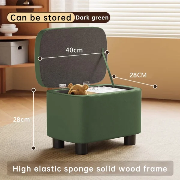 Modern Simple Organizer Stool Ottomans Creative Household Comfortable Sofa Upholstered Living Room Sofa Can Storage - Image 11