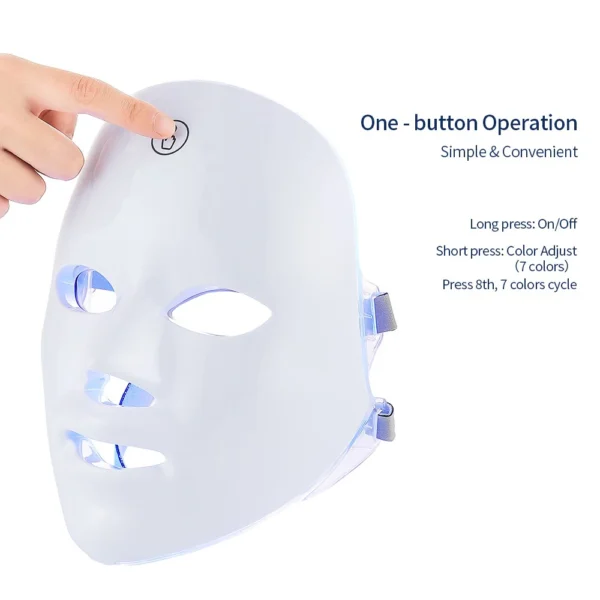 7 Color Wireless Light Therapy Mask Anti-aging Acne Spot Scar Removal Smooth Wrinkles Facial Beauty Daily Skin Care Led Mask - Image 6