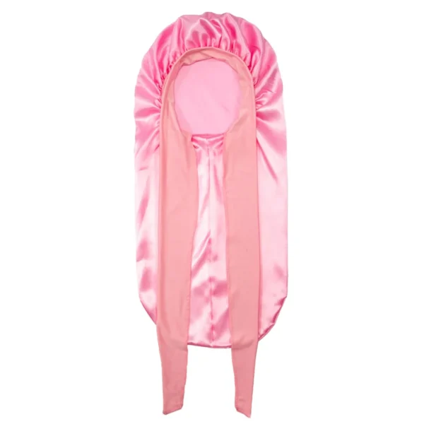 Extra Large Hair Long Silk Bonnet Cap With Elastic Satin Hair Band Comfortable Head Cover Night Sleep Hat For Sleeping Shower - Image 18