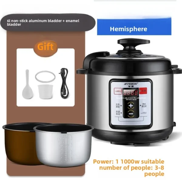 Smart Appointment Electric Pressure Cooker Home Use Mini Non-stick 3-4L Timed Multi-function Pressure Pot for Rice Cooking - Image 7