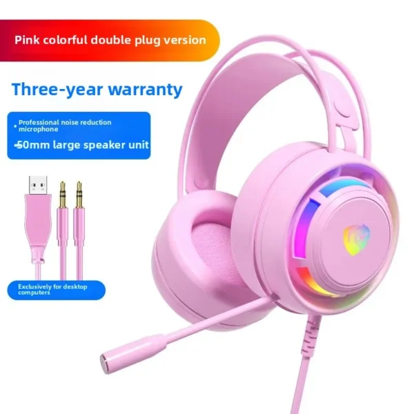 Wired Gaming Headset PSH-300 Overhead Computer Game Earphones 7.1 Channel Esports with Microphone Heavy Bass Cross-Border - Image 10