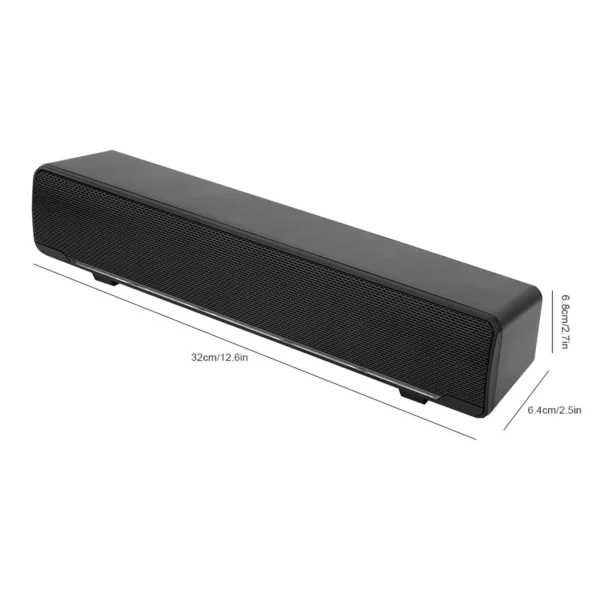 USB Wired Soundbar Music Player Bass Surround Sound Box 3.5mm Input for PC Cellphones - Image 7