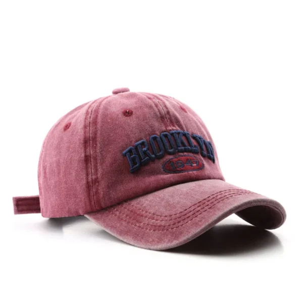 Retro brooklyn Letter Embroidery Baseball Caps Spring Summer Men Women Cotton Adjustable Casual Hat Hip Hop Streetwear Sun Hats - Image 9