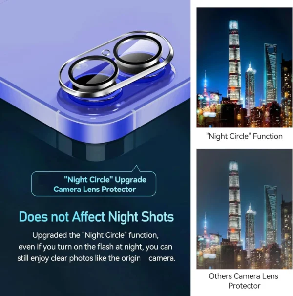 3PCS Tempered Glass Camera Lens Protectors for IPhone 17 ProMax/17 Pro/17 Air/16 Plus HD Clear Waterproof Lens Protective Films - Image 3