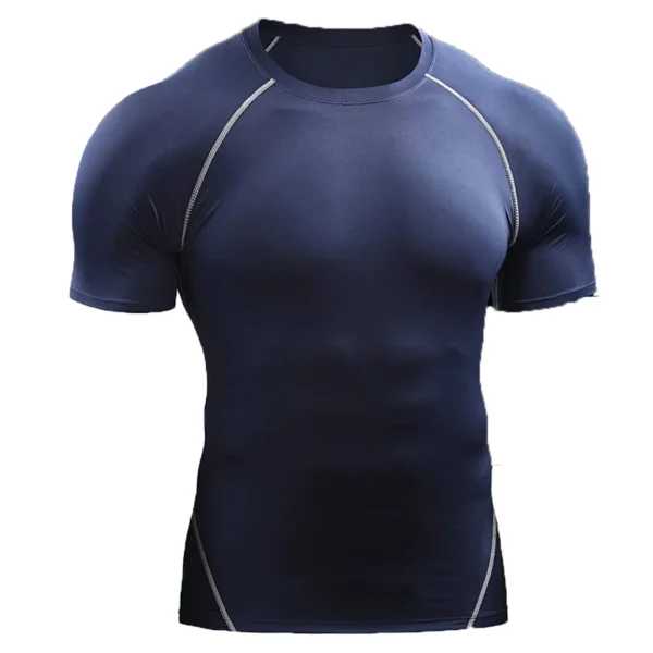 2025 Compression T Shirt Men Summer Sportswear Running T-shirt Elastic Quick Dry Sport Tops Tee Athletic Gym Workout Shirts Men - Image 11